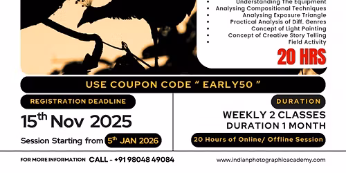 Advanced Photography Course by IPA ( Hybrid Course ) Season 2