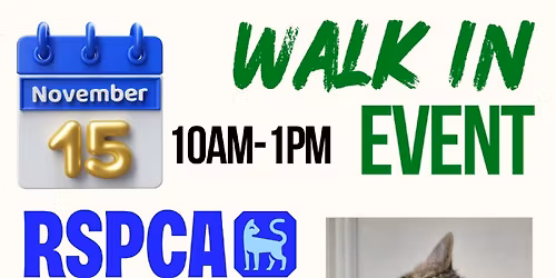 RSPCA walk in Microchipping event 