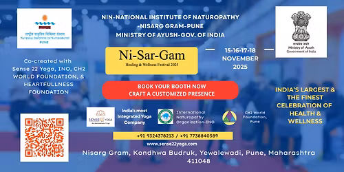 NI-SAR-GAM Healing & Wellness Festival 2025, NIN Pune, Ministry of Ayush, Gov. of India