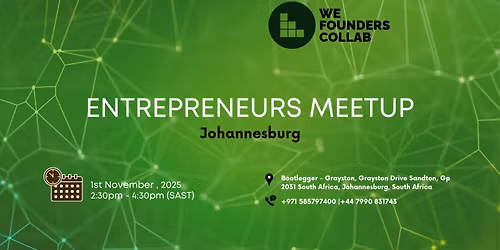 Entrepreneurs Meetup by We Founders Collab Johannesburg 2025