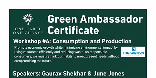 Green Ambassador Certificate Workshop November 2025