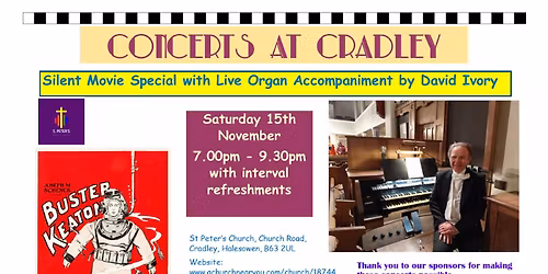 Saturday Night at the Silent Movies with LIVE organ accompaniment - Buster Keaton in "The Navigator"