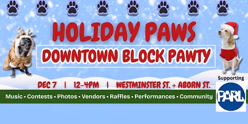Holiday Paws Downtown Block Pawty