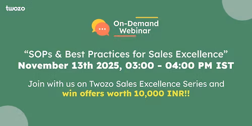 Webinar on SOPs & Best Practices for Sales Excellence by Twozo