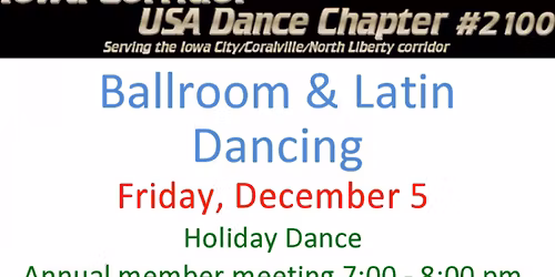 Ballroom and Latin Dance at Old Brick, Friday, December 5, 8-10 pm