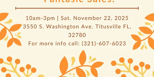 THANKSGIVING SIDEWALK SALE EVENT
