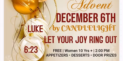 Free \u2022 Advent by Candlelight \u2022 December 6 at 2pm