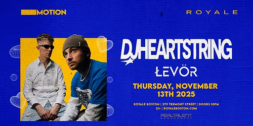 DJ Heartstring \u2013 $30.60 \u2013 Trance & Techno at Royale - Theatre District Club | One Night Only