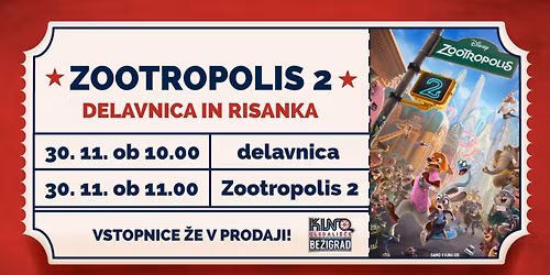 ZOOTROPOLIS 2: Delavnica in risanka