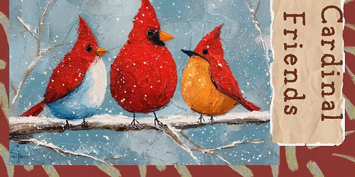 Back to the Basics Acrylic Painting: Beginner Level 1 - Cardinal Friends
