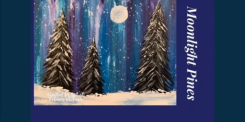 Beyond the Spectrum Art Program - Moonlit Pines Acrylic