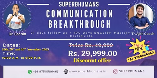 Communication Breakthrough - Speak with confidence + Personality Development