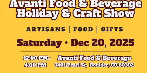 Avanti Boulder  Holiday and Craft Show