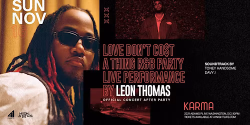 LEON THOMAS PERFORMING LIVE AT KARMA DC