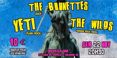 CONCERT : Jeanne's still a rocker ! THE BRUNETTES+THE WILDS+YETI 