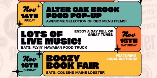 Oak Brook Food Pop-Up + OBC Menu Favorites