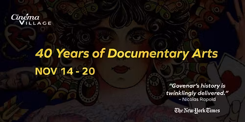 \u201c40 Years of Documentary Arts\u201d w\/ filmmaker Alan Govenar in person at Cinema Village in NYC