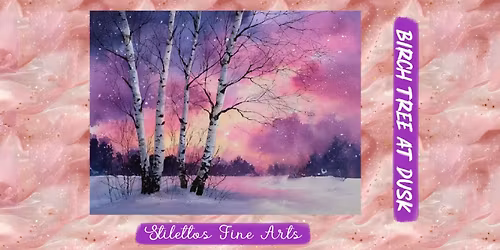 Back to the Basics Watercolor Painting: Beginner Level 1 - Birch Tree at Dusk