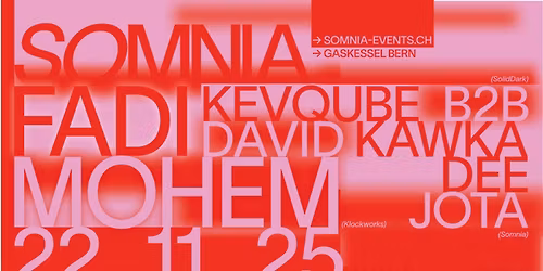 Somnia w\/ FADI MOHEM (Berlin, De)