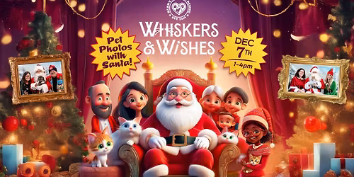 Whiskers & Wishes Pet Photos with Santa at Barb\u2019s Precious Rescue