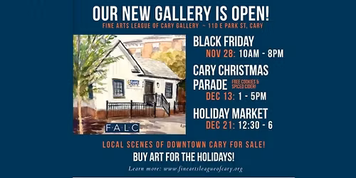Cary Art Gallery Open House Nov. 28