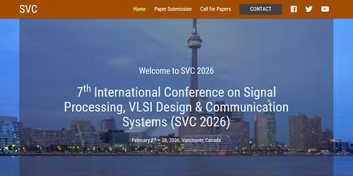 7th International Conference on Signal Processing, VLSI Design & Communication Systems (SVC 2026)