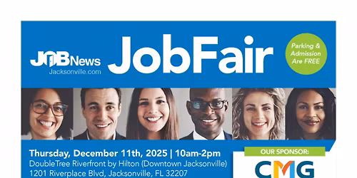 Jacksonville JOB FAIR - 25 Local Companies Hiring for 100's of JOBS