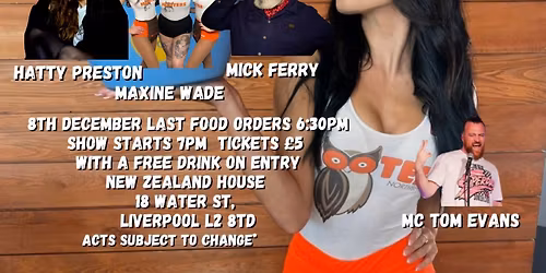 Monday Night Comedy in Hooters