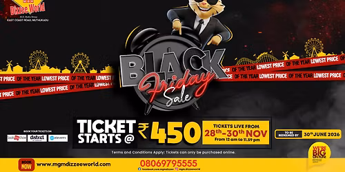Black Friday Sale - MGM Dizzee World @ Rs.450 (Lowest Price of the Year)