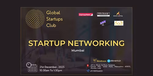 GLOBAL STARTUPS CLUB l STARTUP NETWORKING Mumbai 2025