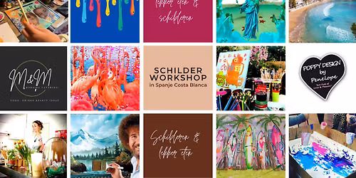 Bob Ross painting workshop