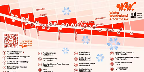 Bed Stuy Gateway BID Small Business Saturday Winter Wonderland Art on the Ave