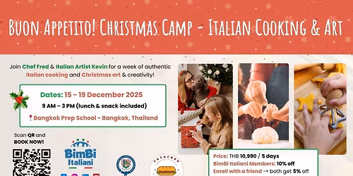 Buon Appetito! Christmas Camp \u2013 Italian Cooking & Art (15\u201319 December 2025)