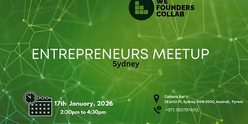 Entrepreneurs Meetup by We Founders Collab Sydney 2025