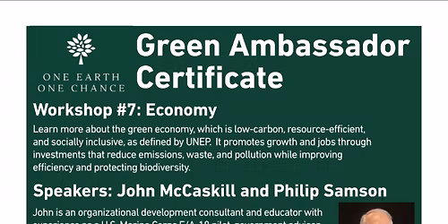 Green Ambassador Certificate Workshop December 2025