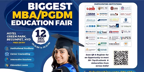 BIGGEST MBA\/PGDM EDUCATION FAIR 2025, HYDERABAD