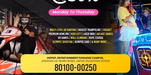 HopUp Jaipur \u2013 Happy Hour December Offer: 50% Off on All Games