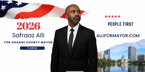 Announcement Press Conference- Safraaz Alli For Orange County Mayor