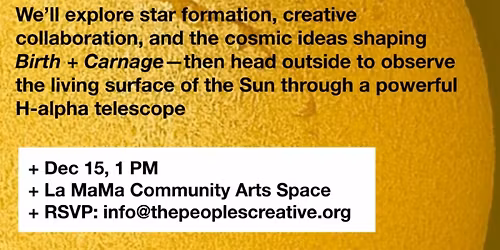 The Sun Up Close: Community Chat & Telescope Viewing