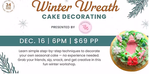 Winter Wreath Cake Decorating