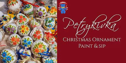 Petrykivka Christmas Ornament Paint & Sip