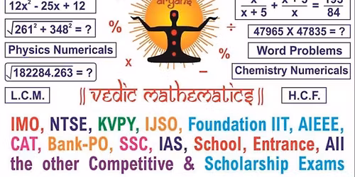 Maths Concepts Booster Workshop - Aryans Vedic Mathematics 