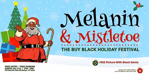 Melanin & Mistletoe: Buy Black Holiday Festival \u2013 Free Black Santa Photos + Shopping