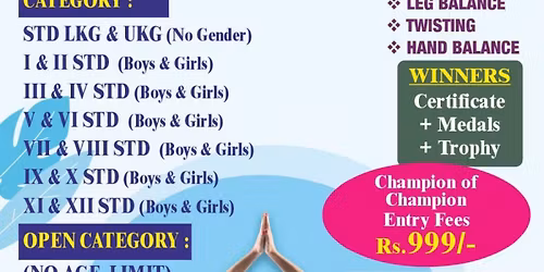 Tamilnadu Open State Level Grand Yoga Competition 2025