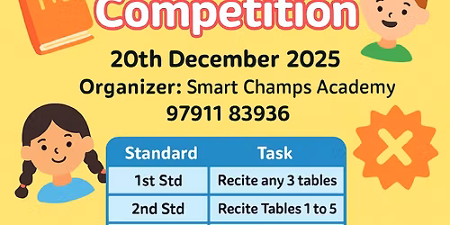 TABLES RECITATION COMPETITION 2025
