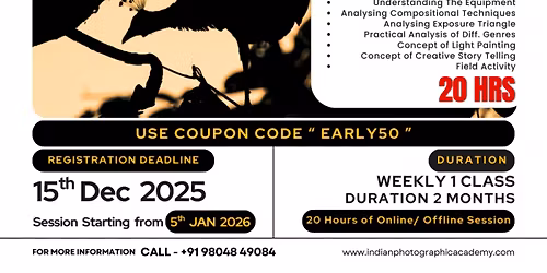 Advanced Photography Course by IPA ( Hybrid Course ) Season 2