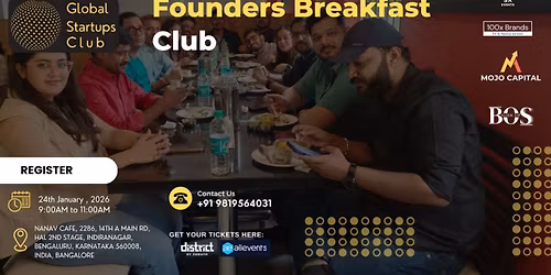 Bengaluru Founders Breakfast Club 2026
