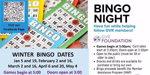 GVR Foundation Bingo Night