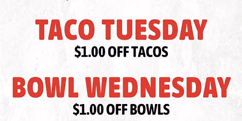 Chronic Tacos Redondo Beach Weekly Deals