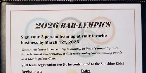 BAR-LYMPICS for SUNSHINE KIDS